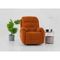 AEA Fauteuil relax moderne orange avec repose-pieds et fonction inclinable