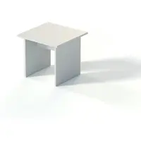 AEA Table basse, table de salon, design moderne, simple, en bois, blanche, fonctionnelle, polyvalente