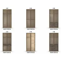 AEA Ensemble de meubles de rangement modulaires, beige, design moderne, système de placards luxueux, confortable et élégant