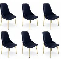 AEA Chaises de style moderne, couleur bleue, confortables, idéales pour la salle à manger, douces et agréables