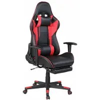Dripio Fauteuil de jeu, revêtement en similicuir, réglable en hauteur, pivotant à 360°, avec repose-pieds