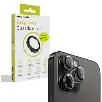 Mobile Origin Easy Lens guards, black - iPhone 13 Pro / 13 Pro Max (1 pcs, Apple iPhone 13 Pro, Apple iPhone 13 Pro Max), Téléphone portable : film de protection, Transparent, Noir