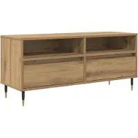 Merkloos Meuble TV en bois chêne, dimensions : 100 x 34,5 x 44,5 cm