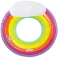Bestway Pripučiamas plaukimo žiedas 107 cm Rainbow 43647