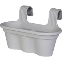 Goliat Pot de balustrade Trio Grey - Résistant aux intempéries