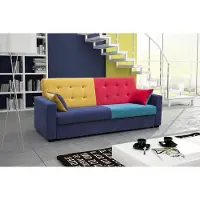 AEA Schlafsofa Stoff Sofa Couch Textil Polster Garnitur Bettfunktion 3 Sitz