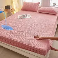 Merkloos Housse de couette rose à motif floral, pour lit de 150 x 200 cm