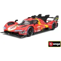 Bburago Voiture en métal Ferrari Racing 499P Les Mans 2023 à l'échelle 1/18