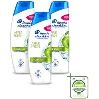 Head & shoulders 3 bouteilles de shampooing Apple Fresh - 400 ml - Lot de 3