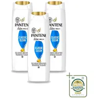 Pantene 3 bouteilles de shampooing Classic Clean pour cheveux normaux, 225 ml - Pack économique - 3 pièces