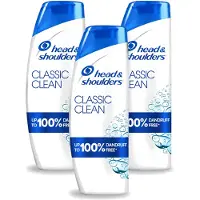 Head & shoulders 3 bouteilles de shampooing Classic Clean - 400 ml - Pack économique - 3 pièces