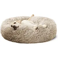 Merkloos Solidchoice - Coussin en forme de donut apaisant pour chiens et chiots, grande taille