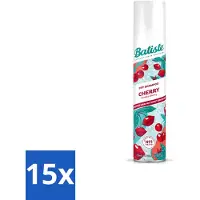 Batiste - Cherry - Shampooing sec - Parfum fleur de cerisier - Rafraîchit et donne du volume - 200 ml - Pack avantage - 15 pièces