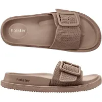 Original Brands Holster, sandales d'intérieur confortables pour femmes, en matériaux véganes, couleur naturelle, taille 40