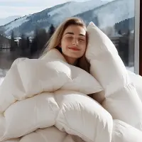 OEM Couette en duvet de canard, taille Queen (90x90), puissance de remplissage 900+, couette pour toutes saisons