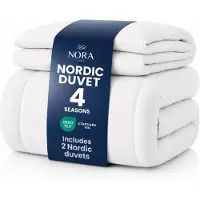 OEM Couverture de lit 4 saisons, 260x240 cm, ensemble 2 en 1, en microfibre