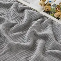 OEM Couverture Queen Size Dekan, 229x229 cm, couleur gris chiné, 100% coton
