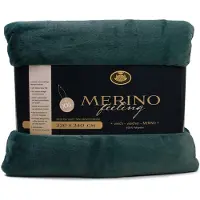 OEM Couverture en Laine, sensation de douceur, 600 g/m², dimensions 220x240 cm, couleur vert foncé