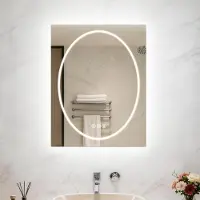 OEM Miroir de salle de bain LED, dimensions 600x800 mm, anti-buée, 3 couleurs, fonction mémoire