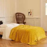 OEM Tapis plat Cord-Dekoplatte, 240x260 cm, couleur miel, 100% polyester, design moderne