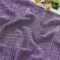OEM Couverture en mousseline, taille king size, 4 couches, 274 x 229 cm, couleur lilas