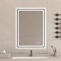 OEM Miroir de salle de bain LED, 50x70 cm, avec variateur d'intensité, anti-buée, 3 couleurs