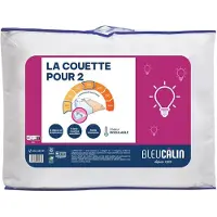 OEM Couvre-lit modulable pour couples, 220x240 cm, blanc, composé de 4 pièces