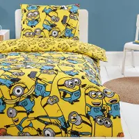 OEM Parure de lit Minions, 135x200 cm + 50x75 cm, 2 pièces