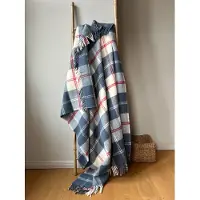 OEM Couverture en laine, 150x205 cm, à carreaux, motif écossais, couleur gris colombe