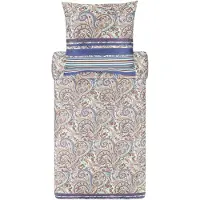 OEM Jeu de literie 135x200 cm comprenant une housse de couette et une taie d'oreiller 80x80 cm, couleur gris