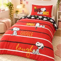 OEM Ensemble de literie Peanuts pour lit simple, composition : 52 % coton / 48 % polyester