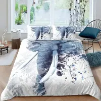 OEM Ensemble de literie 3 pièces, taille King, motif animal