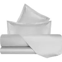 OEM Ensemble de literie en satin 100% coton, 300 fils, 4 pièces, motif "Glace"
