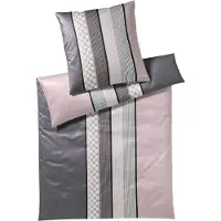 OEM Couvre-lit à rayures bleu pervenche, couleur rose profond, 155x200 cm + 80x80 cm