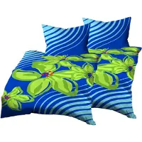 OEM Ensemble de literie 4 pièces, comprenant 2 housses de couette de 140x200 et 2 taies d'oreiller de 70x90 cm, en coton, motif floral