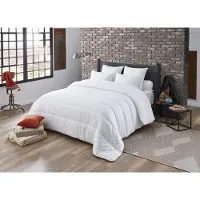 OEM Couverture 240x220 cm, densité moyenne, blanche, lavable en machine