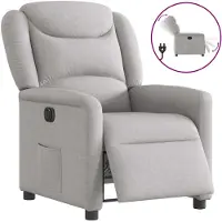 vidaXL Fauteuil relax électrique gris nuageux Tissu