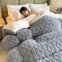 Merkloos Couverture d'hiver Verdikt, taille 180x220 cm, en velours respirant