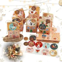 OEM Calendrier de l'Avent à remplir, 24 pièces, en papier, multicolore, 7 x 5 x 11 cm