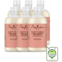Shea Moisture 6 flacons de shampooing Coconut & Hibiscus Curl & Shine de , 384 ml - Lot de 6