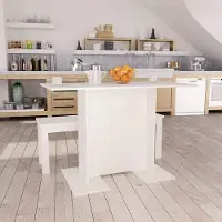 Merkloos Table en bois, 110 x 60 x 75 cm, blanche