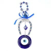 OEM Amulette de protection contre le mauvais œil - Collier artisanal - Décoration intérieure - Bleu