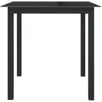 Merkloos Table de jardin stable en aluminium et verre, dimensions 80x80 cm
