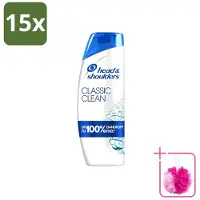 Head & shoulders 15 flacons de shampooing Classic Clean - 400 ml - Lot de 15