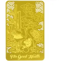 OEM Talismans Feng Shui sur carte – Pour favoriser l'harmonie et l'équilibre – Amulette pour la santé et le bien-être – Couleur or – 8,5 x 5,5 cm – Métal