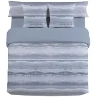 OEM Housse de couette 180 cm, 100% coton, bleu, à rayures