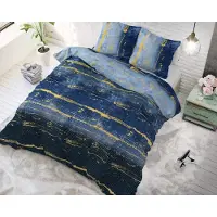 OEM Jeu de couette 240x220 cm, motif coloré, 100% coton, comprenant 2 taies d'oreiller