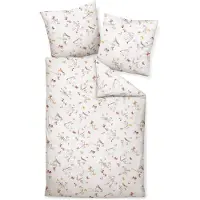 OEM Parure de lit en seersucker, modèle Tango, 155x220 cm + 80x80 cm, couleur rose corail