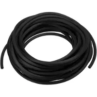 OEM Tuyau en caoutchouc, 5 mètres, diamètre extérieur 3 mm, diamètre intérieur 1,5 mm, couleur noire, pour la création de bijoux artisanaux