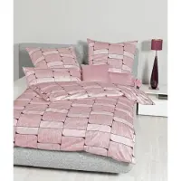 OEM Parure de lit en satin Mako, modèle Milano, 135x200 cm + 80x80 cm
